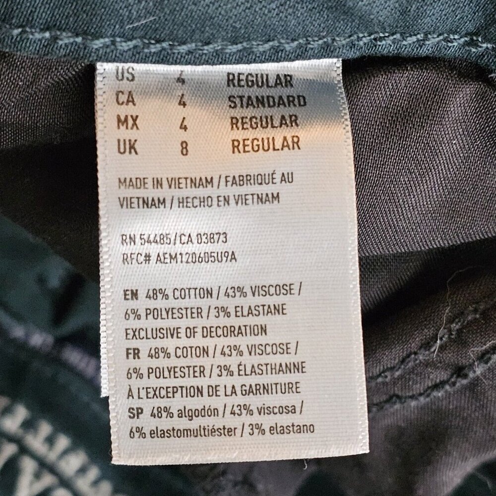 American Eagle Jegging Jeans Womens Size 4 Green Ne(x)t Level Stretch Hi Rise - Picture 7 of 12